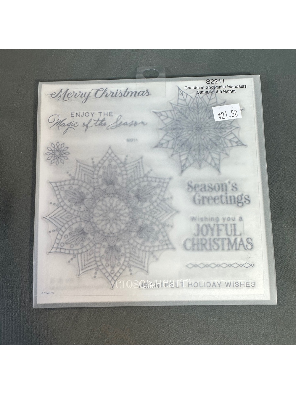 Close To My Heart S2211 Christmas Snowflake Mandalas Acrylic Stamp Set